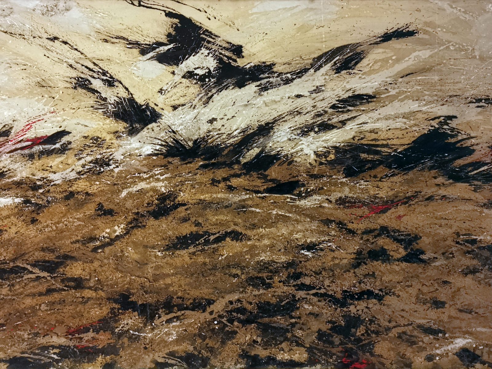 1995, Landschaft , Malerei auf Leinwand,147x235cm