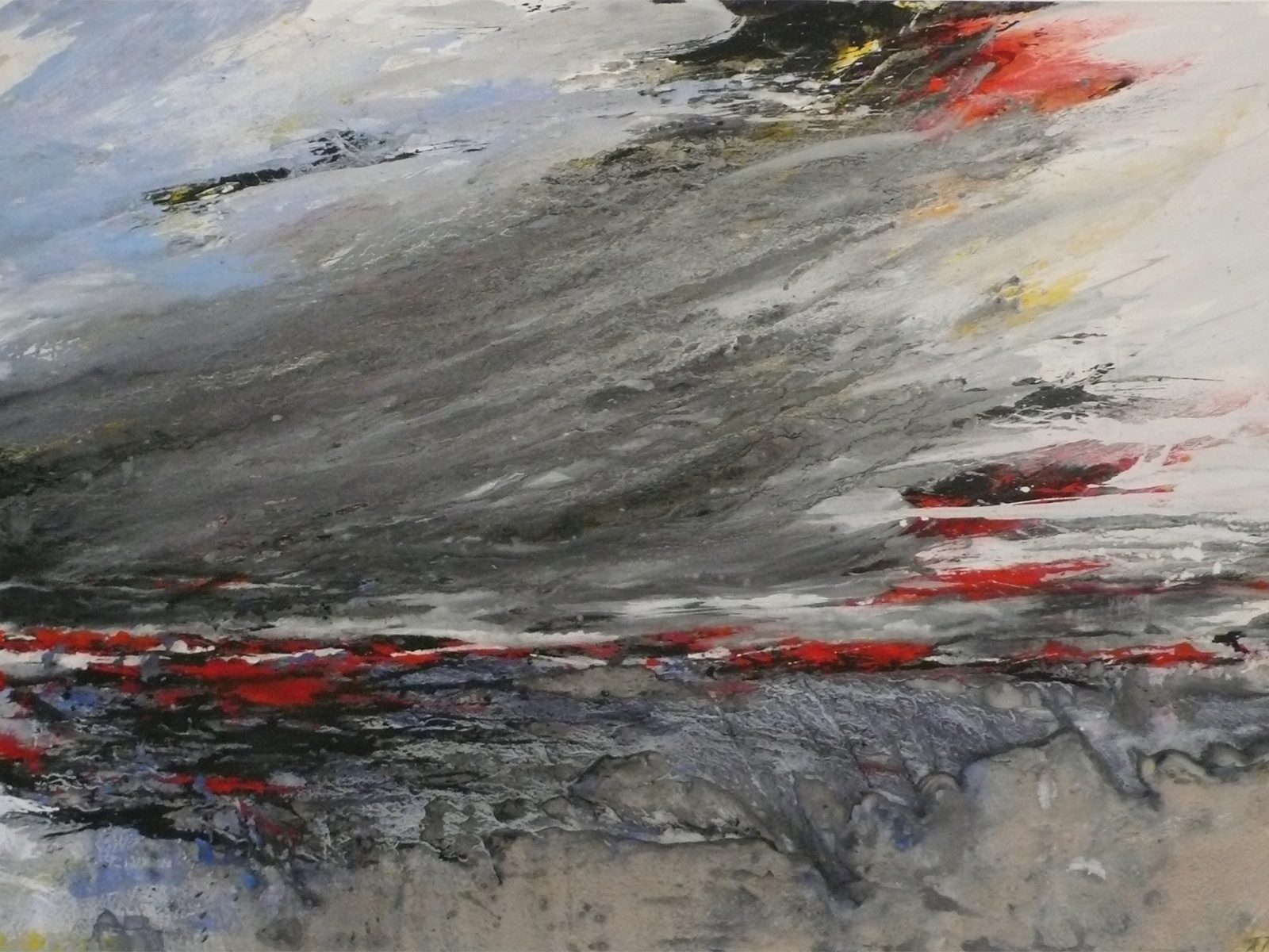 Manfred Fischer 2013 Landschaft groß, Malerei auf Leinwand, 140 x 200 cm